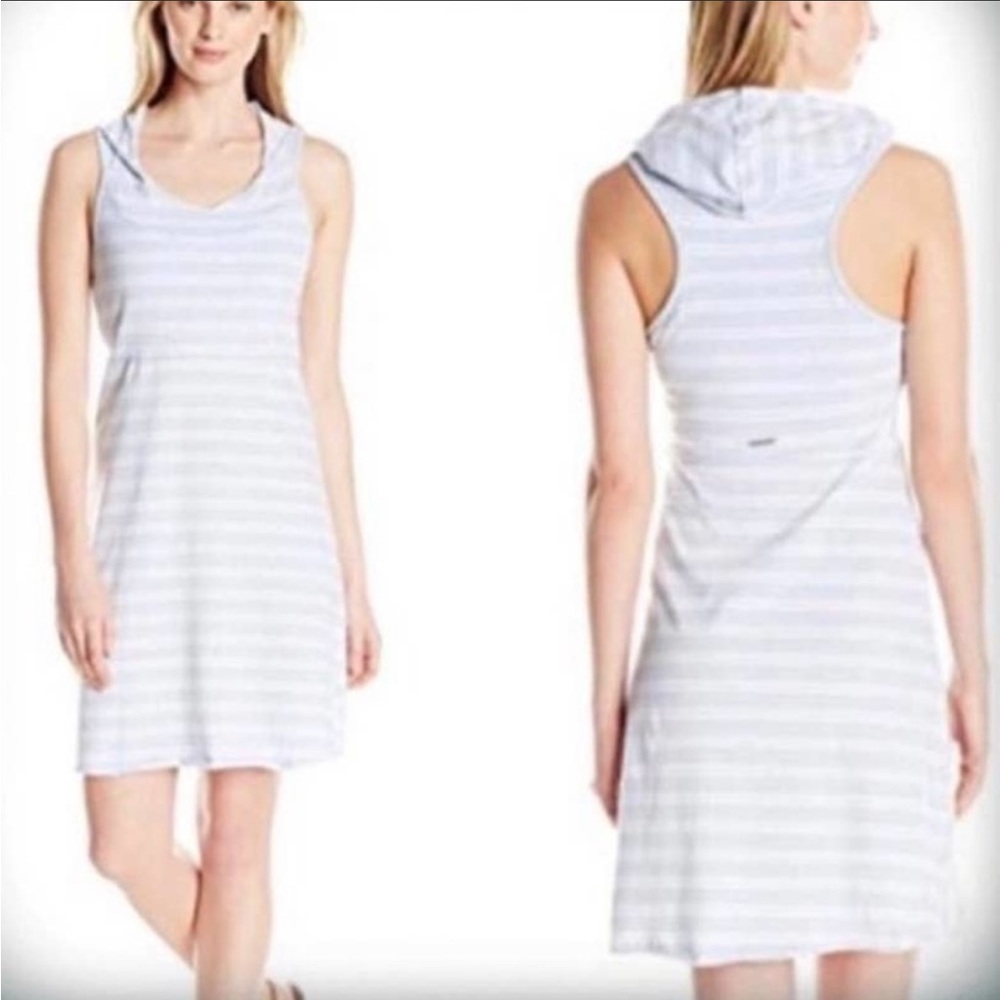 Andrew Marc NY Performance Hooded Striped Dress M
